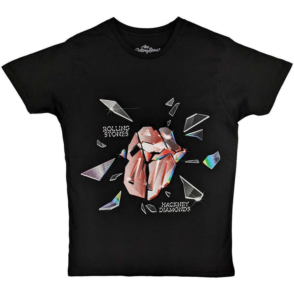 Rolling Stones Unisex T Shirt Hackney Diamonds Explosion Black